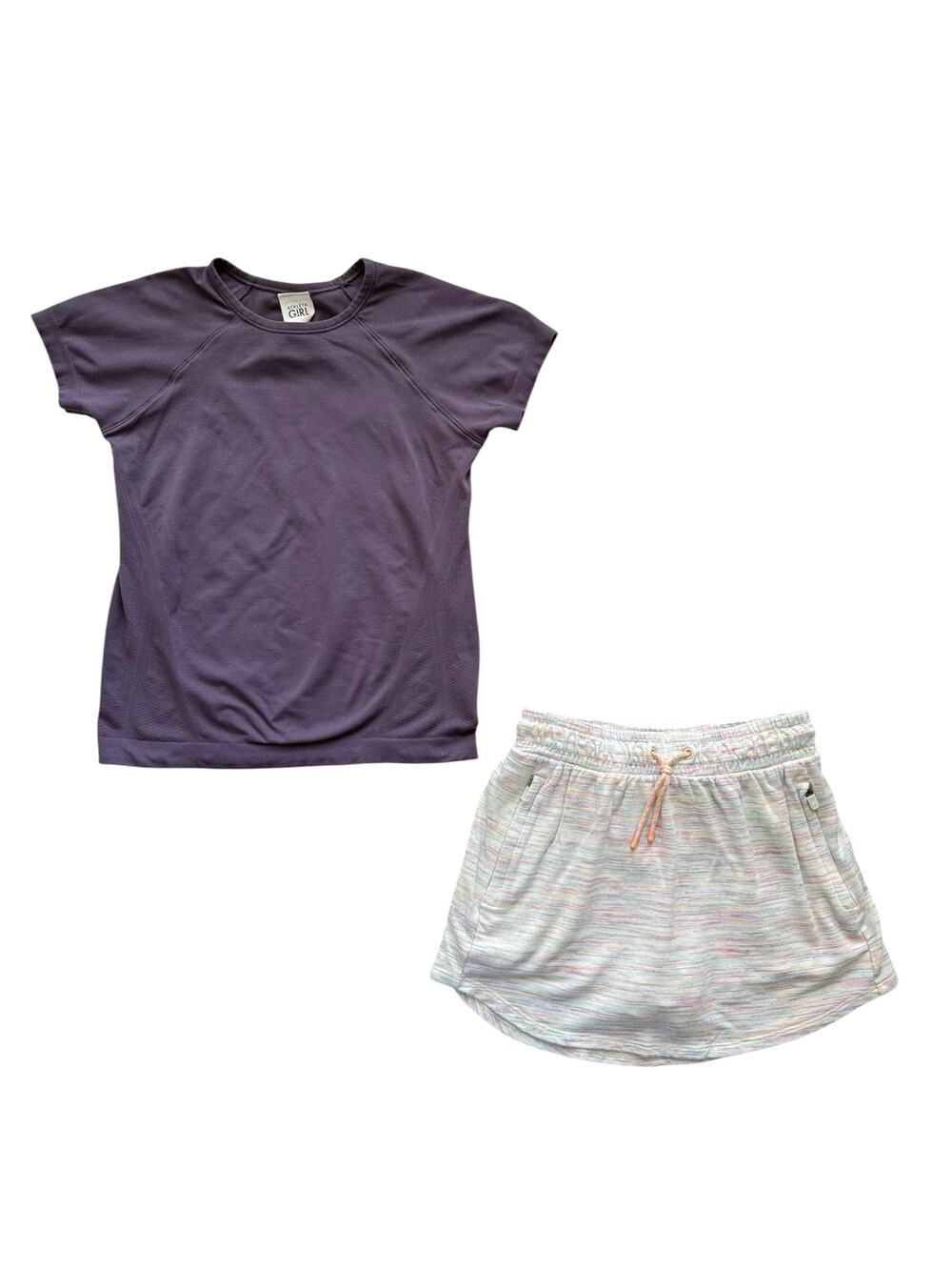 Athleta Girl Power Up Tee + Jersey Skort Outfit Size S(7)